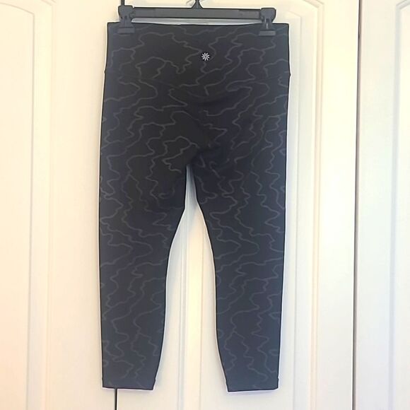 ATHLETA Elation Train Textured 7/8 Tight  Black /Nightfall Size S/P - Picture 6 of 12